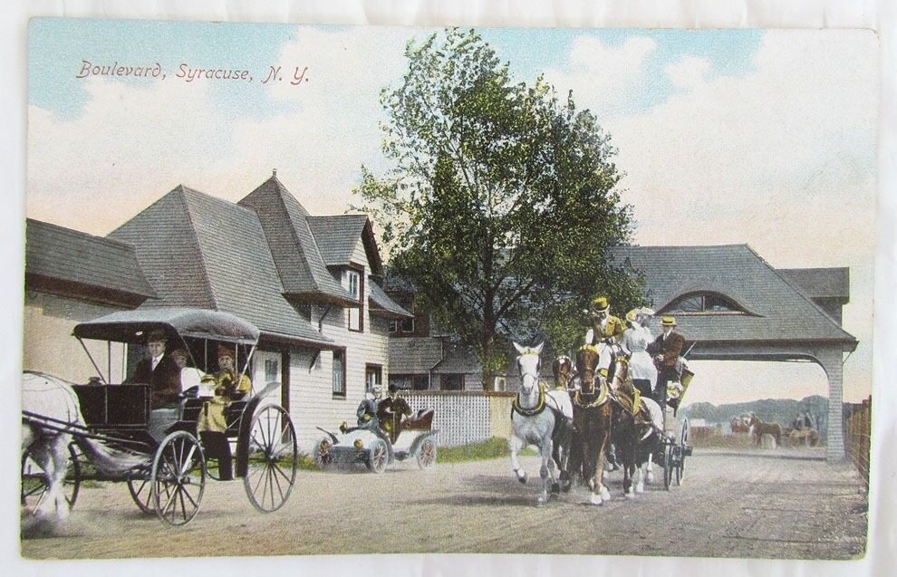 BOULEVARD SYRACUSE N.Y. ANTIQUE UNDIVIDED POSTCARD