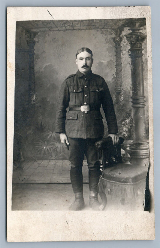 RUSSIAN WWI SOLDIER ANTIQUE REAL PHOTO POSTCARD RPPC