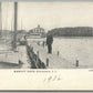 PATCHOGUE LONG ISLAND NY MASCOT DOCK ANTIQUE POSTCARD