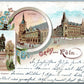 GRUSS AUS KOLN GERMANY UNDIVIDED 1900 ANTIQUE POSTCARD