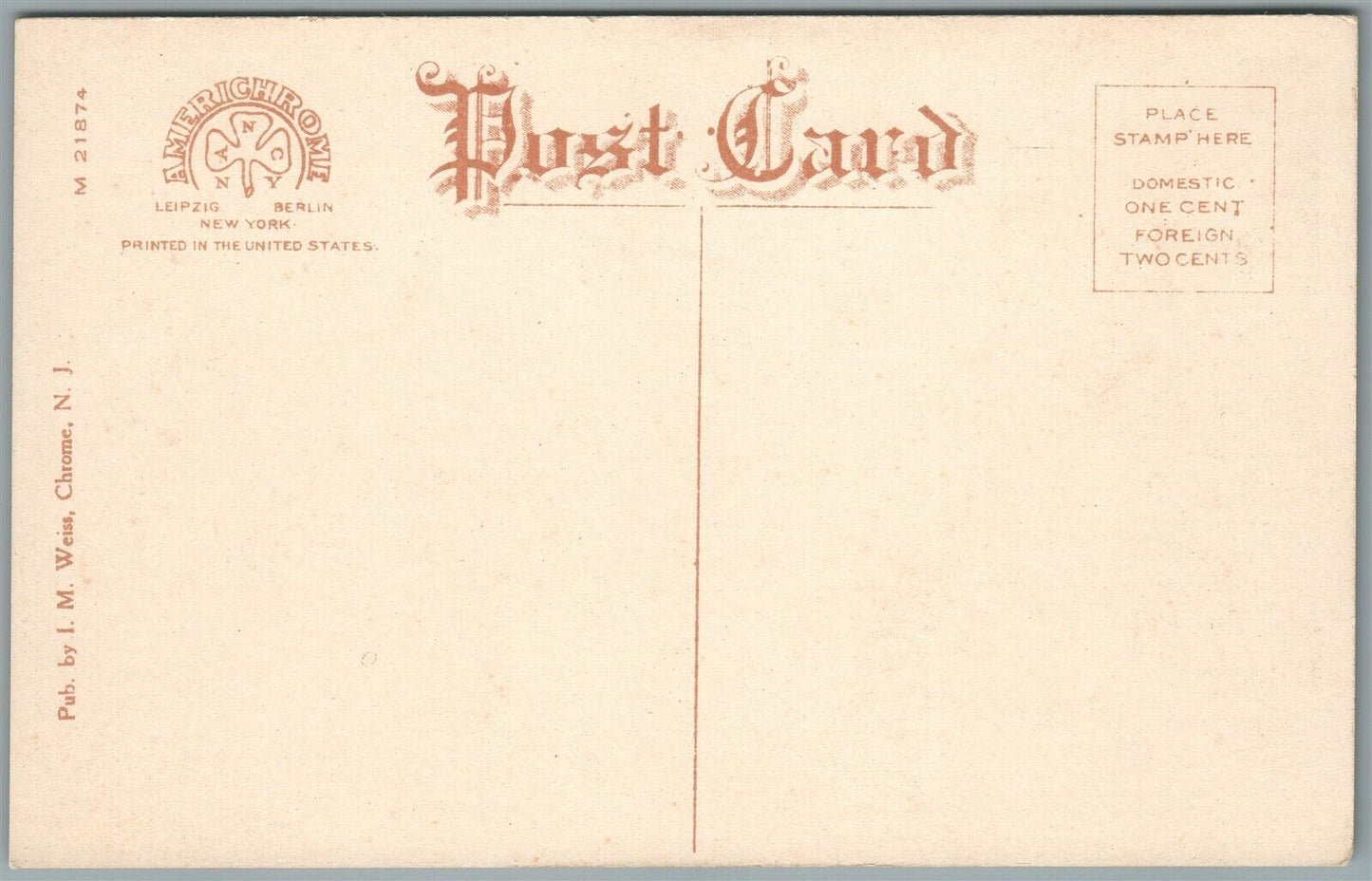 ROOSEVELT NJ WOODBRIDGE AVE ANTIQUE POSTCARD