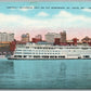 ADMIRAL EXCURSION BOAT on MISSISSIPPI ST.LOUIS MO VINTAGE POSTCARD