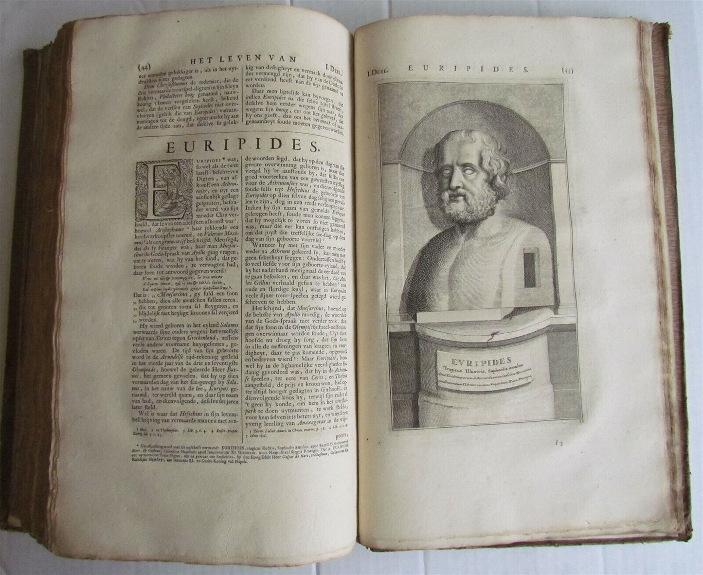 1702 DESCRIPTION of GREEK & EASTERN PHILOSOPHERS FOLIO antique 45 ENGRAVINGS