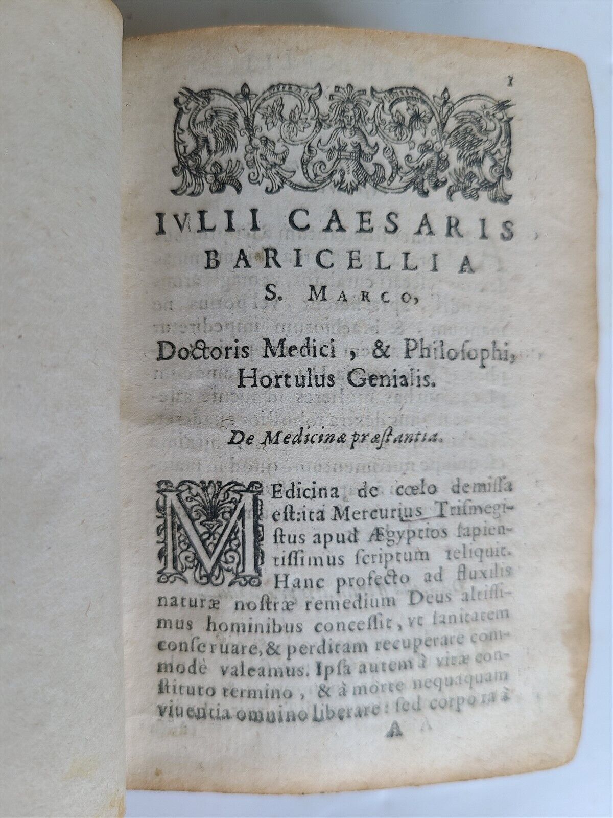 1620 JULIUS CAESAR by BARICELLI antique VELLUM BOUND