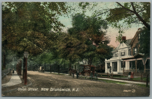 NEW BRUNSWICK NJ UNION STREET ANTIQUE POSTCARD