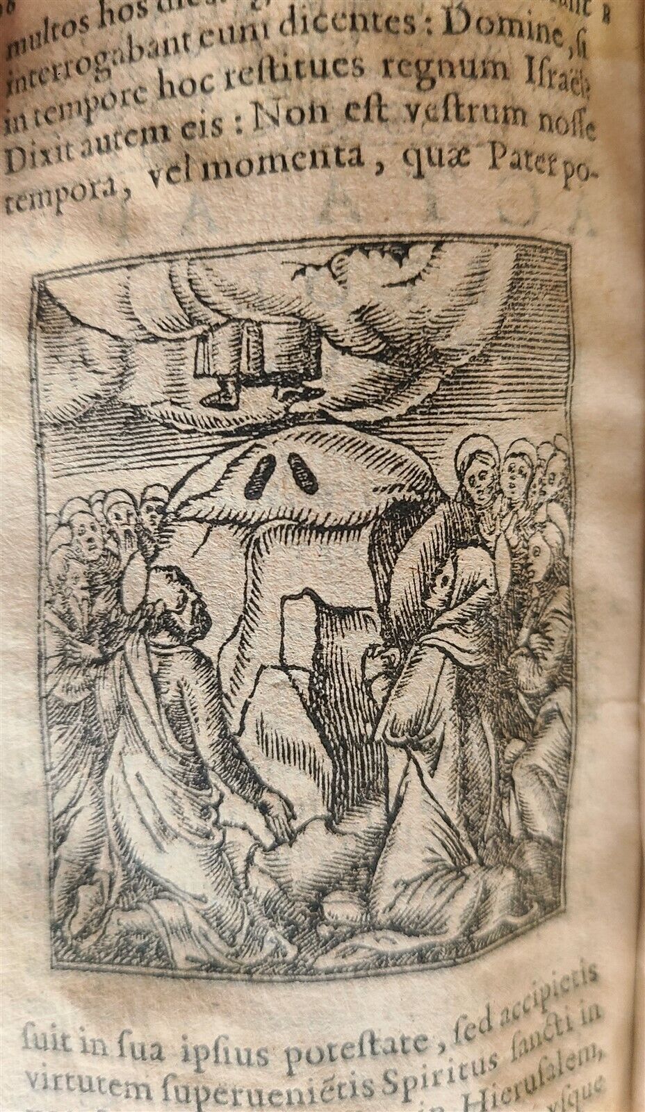 1578 BIBLE in LATIN ILLUSTRATED NEW TESTAMENT VELLUM BOUND 16th CENTURY antique