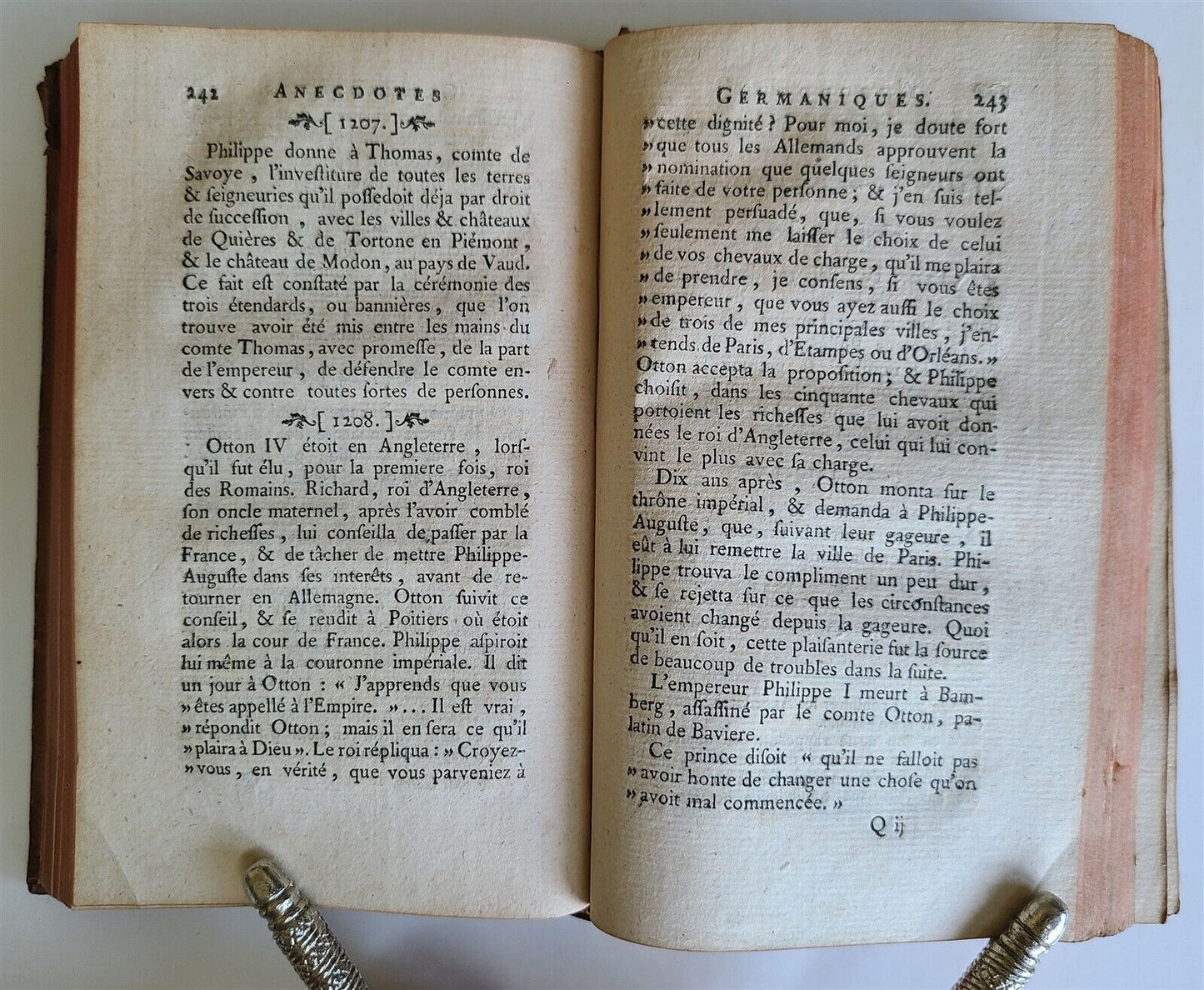 1779 ANECDOTES GERMANIQUES antique FRENCH HISTORY of GERMANY