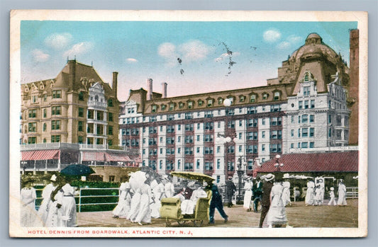 ATLANTIC CITY NJ HOTEL DENNIS ANTIQUE POSTCARD