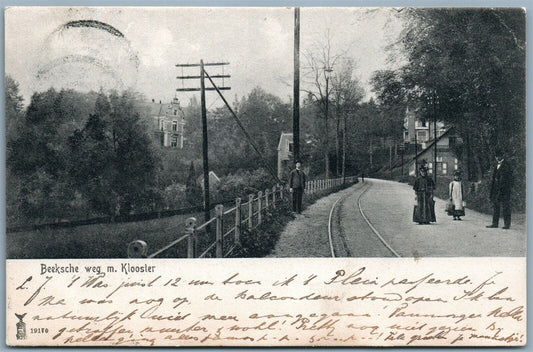 BEEKSCHE WEG. M KLOOSTER NETHERLANDS UNDIVIDED ANTIQUE POSTCARD w/ STAMP