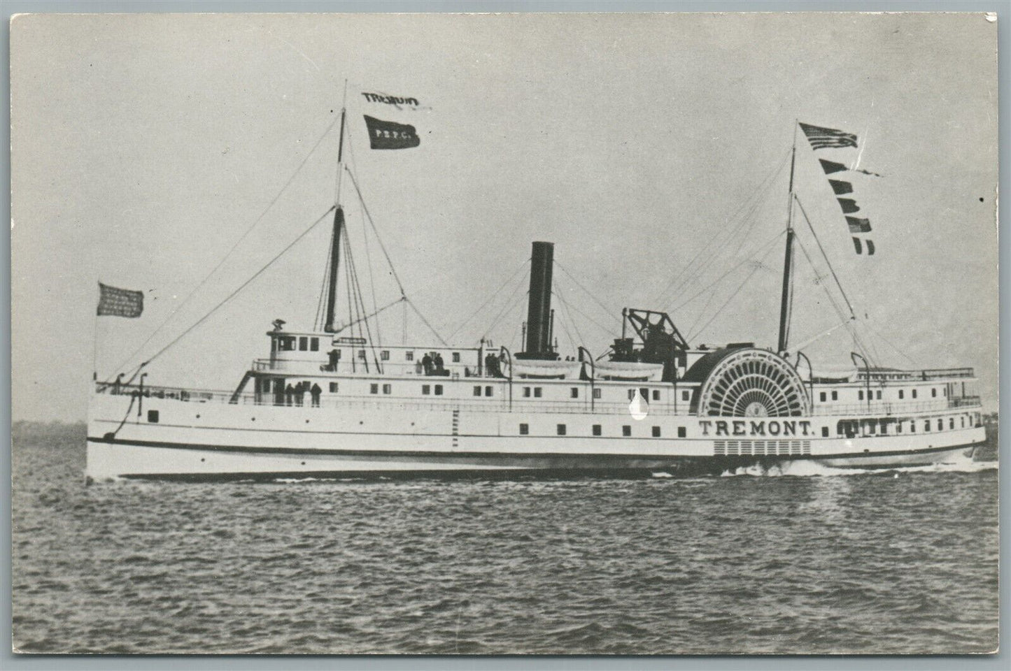 STEAMBOAT TREMONT VINTAGE REAL PHOTO POSTCARD RPPC