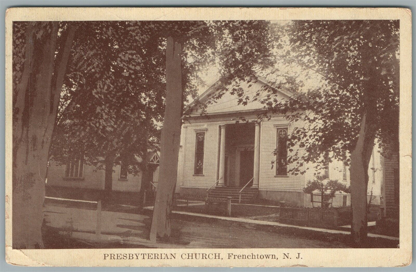 FRENCHTOWN NJ PRESBYTERIAN CHURCH ANTIQUE POSTCARD