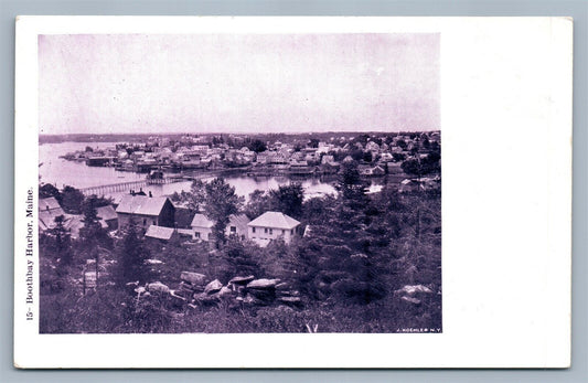 BOOTHBAY HARBOR ME ANTIQUE POSTCARD