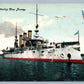 US BATTLESHIP NEW JERSEY ANTIQUE POSTCARD