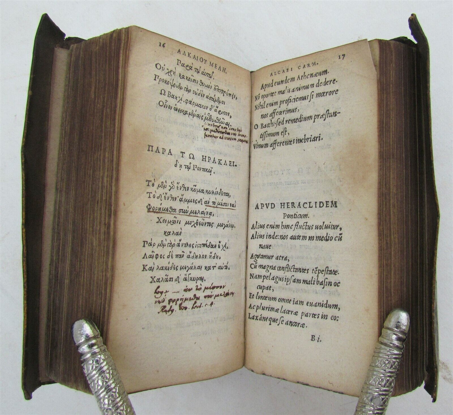 1566 PINDARI OLYMPIA vellum bound ANTIQUE Pindarus GREEK & LATIN Poetry