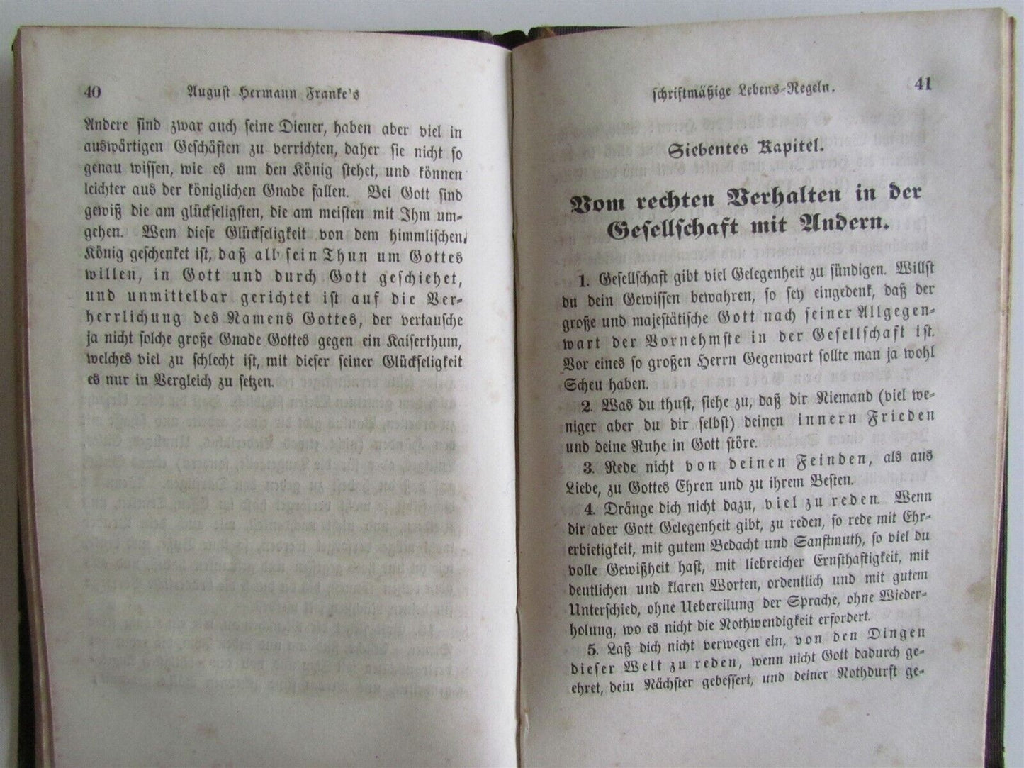 19th century RULES of LIFE ANTIQUE AMERICANA NEW YORK in GERMAN LANGUAGE