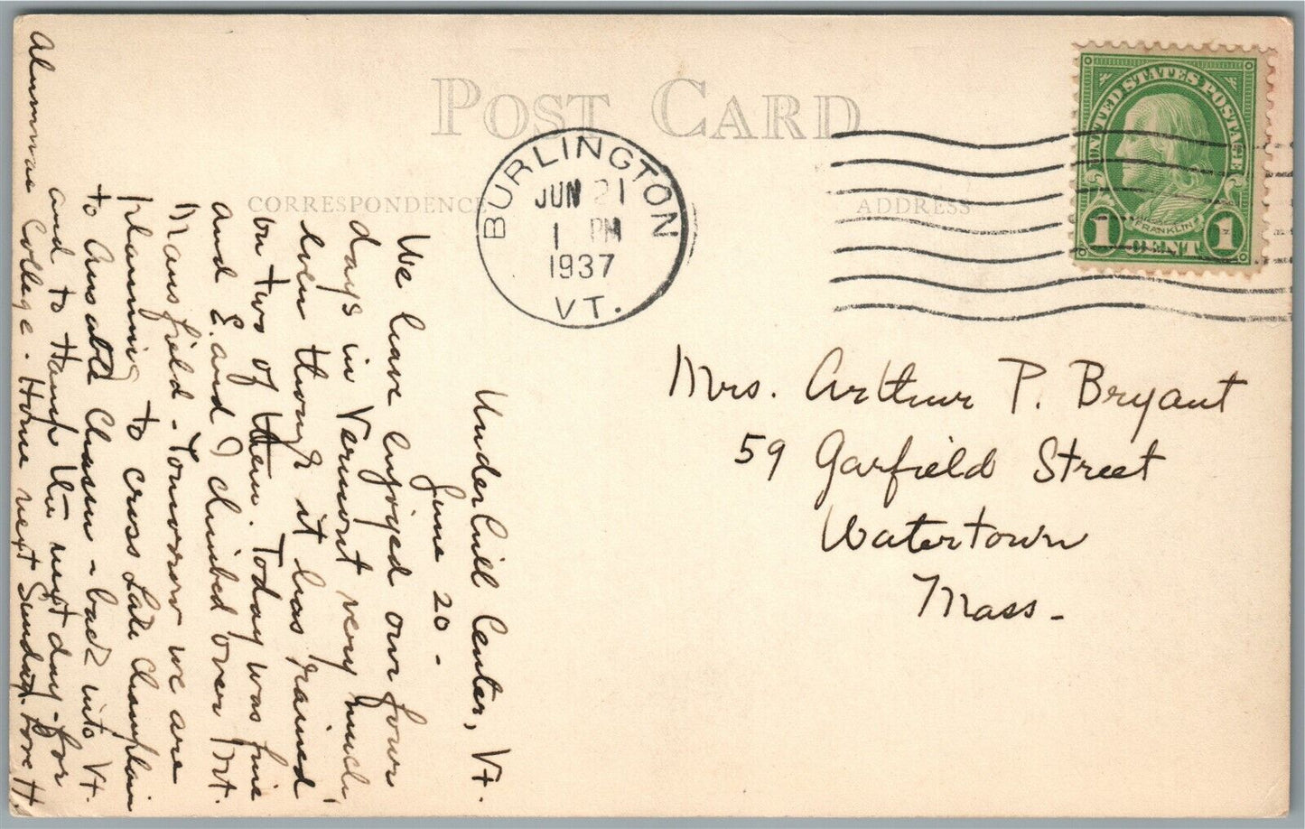 STOWE VT WEST BRANCH BRIDGE VINTAGE REAL PHOTO POSTCARD RPPC