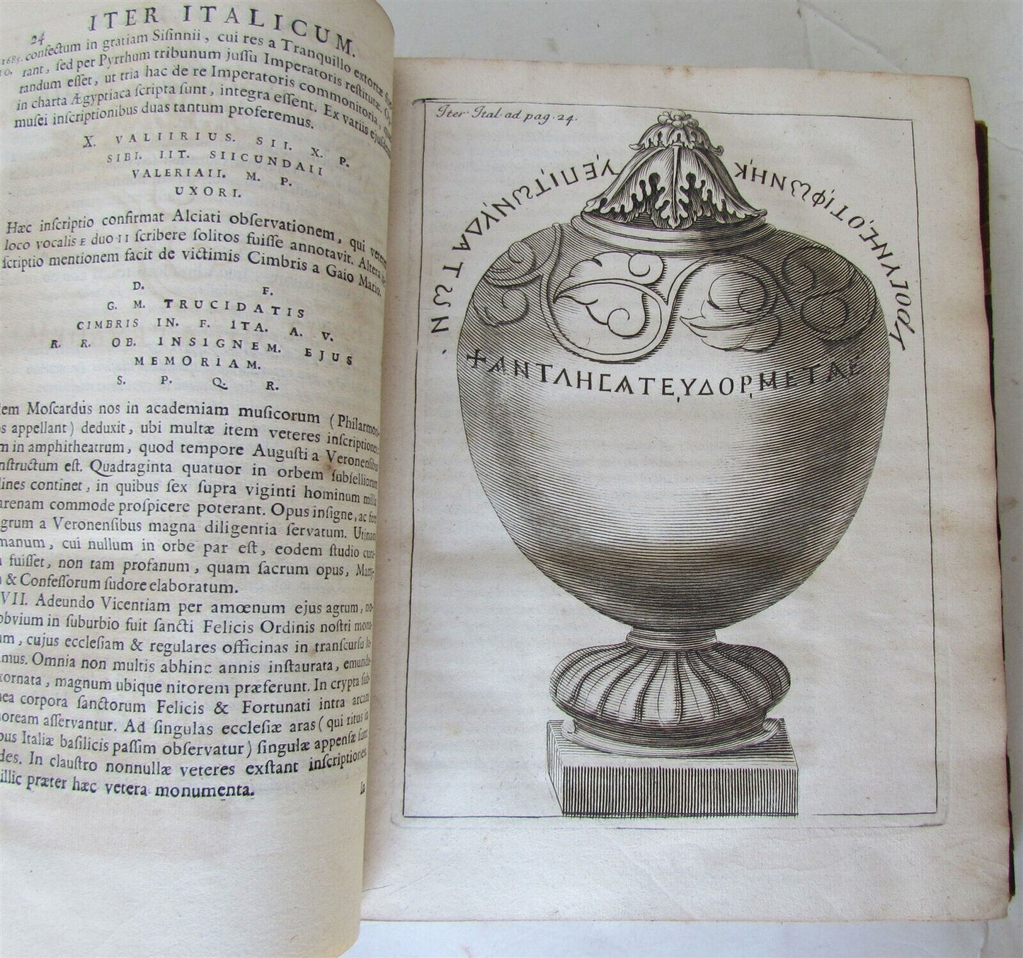 1724 MUSEUM ITALICUM antique ILLUSTRATED w/ ENGRAVINGS