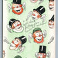 ARTIST SIGNED by GENE CARR ANTIQUE POSTCARD MONKEY FACES