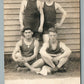 GROUP OF YOUNG ATHLETS ANTIQUE REAL PHOTO POSTCARD RPPC