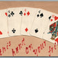 PLAYING CARDS ANTIQUE POSTCARD little cards applique