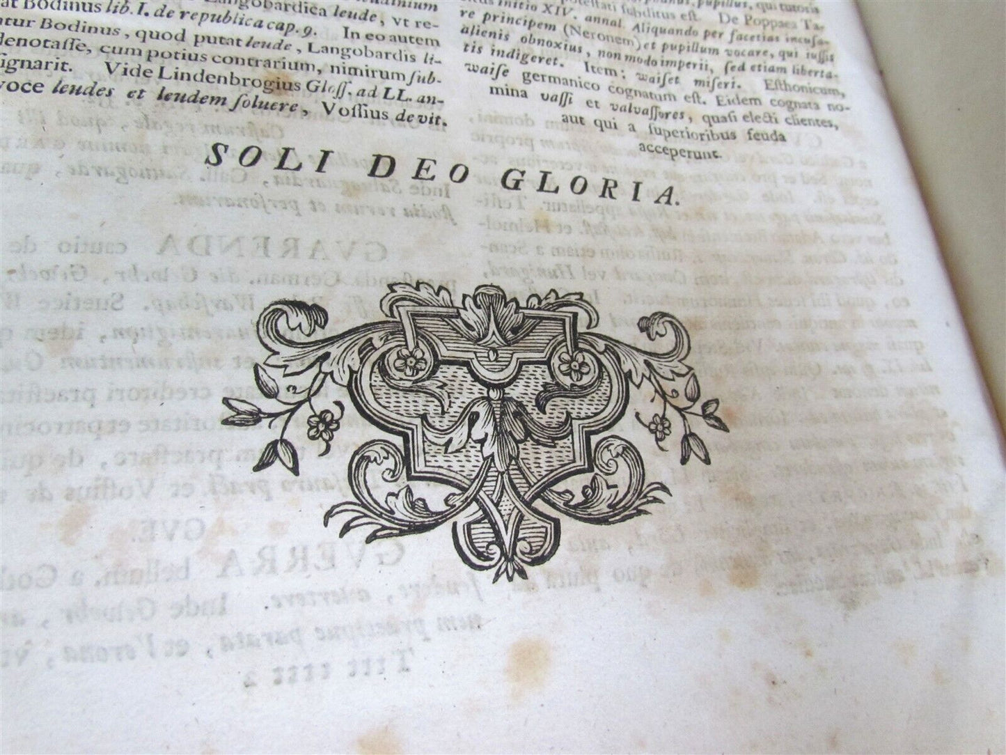 1743 LAW BOOK in Latin Juridical Dictionary antique FOLIO 9 x 14"