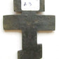 RUSSIAN ORTHODOX SMALL BRONZE ICON CROSS antique 19th CENTURY