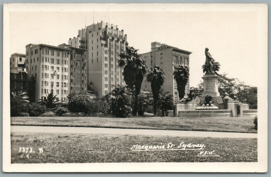 AUSTRALIA SYDNEY MACQUEARIE STREET VINTAGE REAL PHOTO POSTCARD RPPC