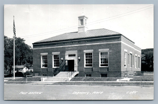 CORNING IA POST OFFICE VINTAGE REAL PHOTO POSTCARD RPPC
