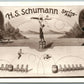 S.H.SCHUMAN ACROBATS CIRCUS VINTAGE ADVERTISING REAL PHOTO POSTCARD RPPC