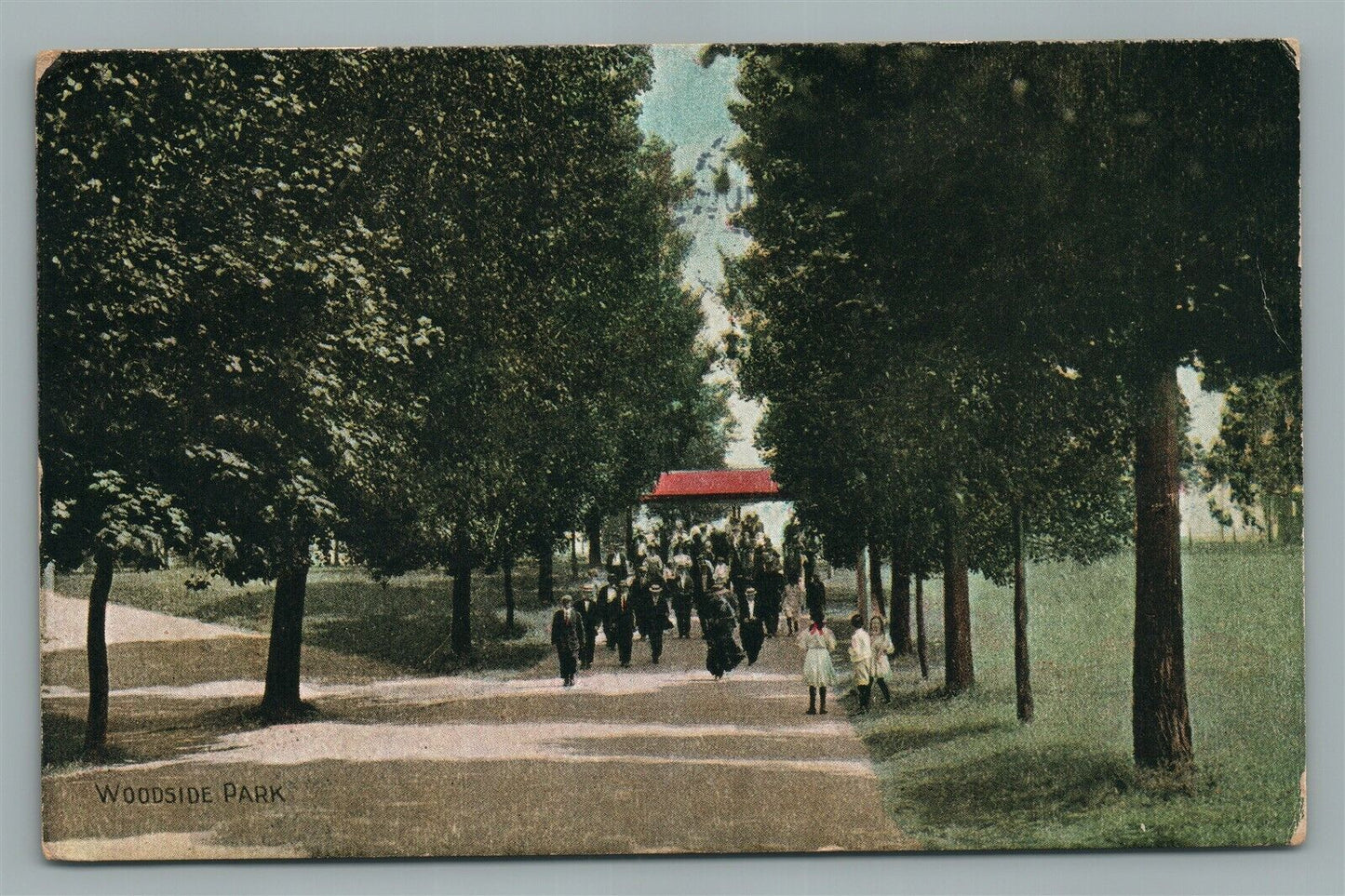 PHILADELPHIA PA WOODSIDE PARK 1913 ANTIQUE POSTCARD
