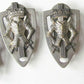 LOT of 4 ANTIQUE SWORD HANGER HOLDERS for MASONIC KNIGHT OF TEMPLAR BELT