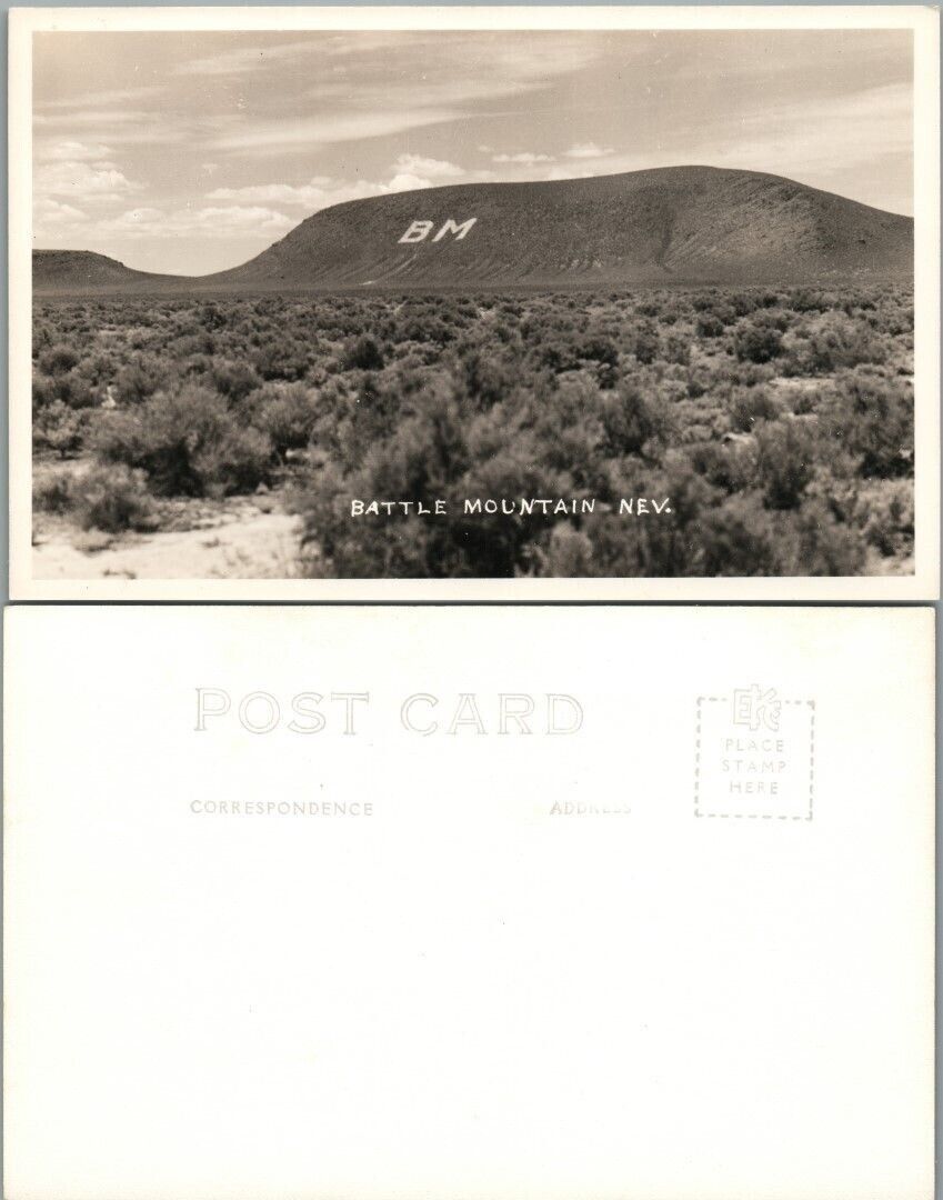 RPPC VINTAGE REAL PHOTO POSTCARD BATTLE MOUNTAIN NEVADA