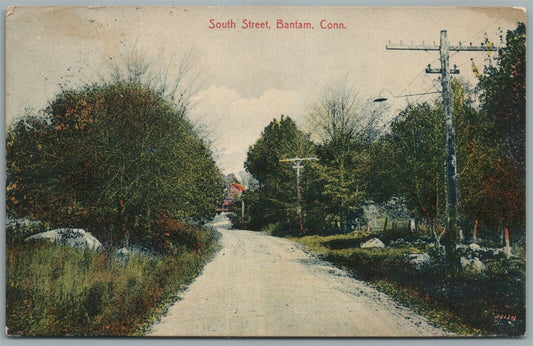 BANTAM CT SOUTH STREET ANTIQUE POSTCARD