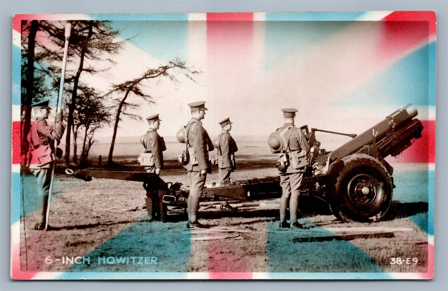 6" HOWITZER CANNON BRITISH ARTILLERY ANTIQUE REAL PHOTO POSTCARD RPPC