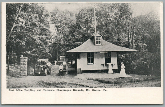 MT. GRETNA PA POST OFFICE ANTIQUE POSTCARD