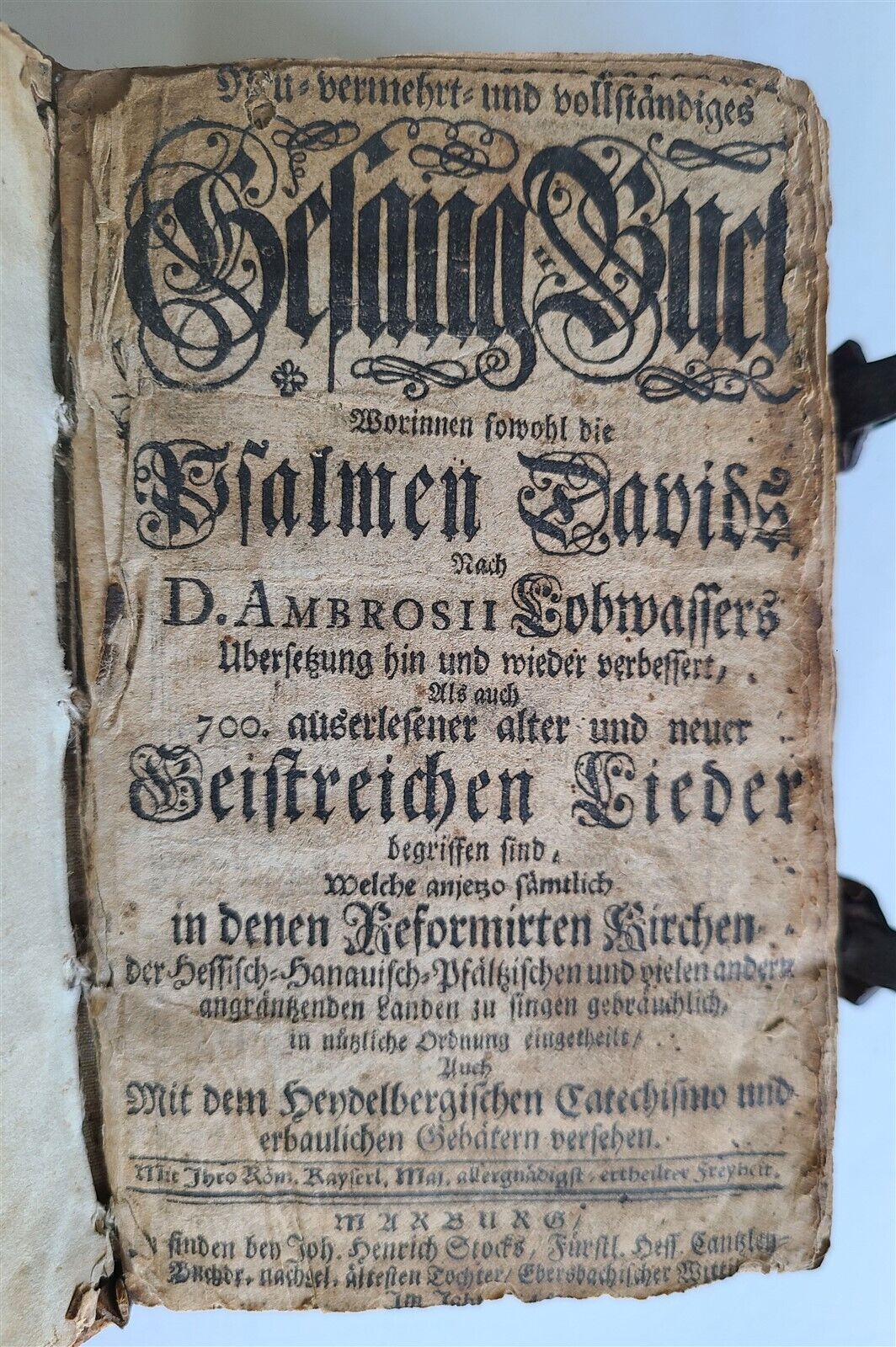 18th century GERMAN PSALMS of DAVID GESANGBUCH PSALMEN DAVIDS antique