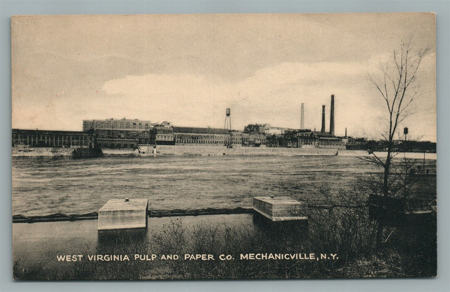 MECHANICVILLE NY WEST VIRGINIA PULP & PAPER CO. VINTAGE POSTCARD