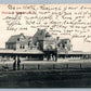 MONCTON NB CANADA RAILWAY STATION ANTIQUE PRIVATE POSTCARD RAILROAD DEPOT