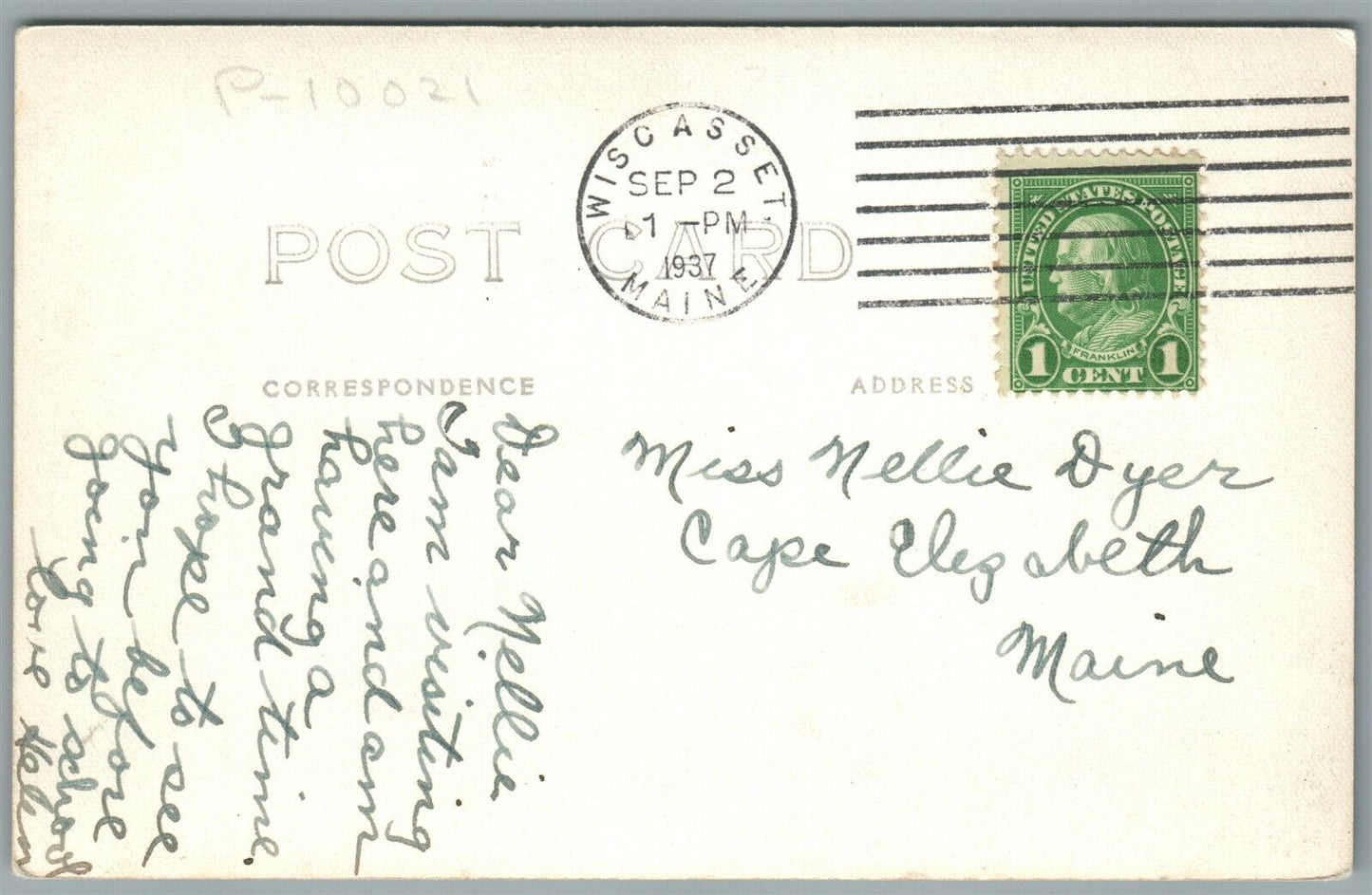 WISCASSET ME COURT HOUSE VINTAGE REAL PHOTO POSTCARD RPPC