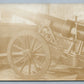 ARTILLERY CANNON MILITARY ANTIQUE REAL PHOTO POSTCARD RPPC