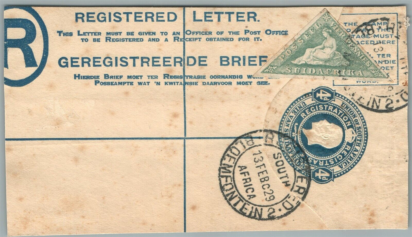 1929 SOUTH AFRICA VINTAGE COVER w/ STAMP