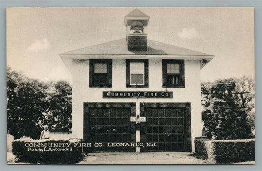 LEONARD NJ COMMUNITY FIRE CO. VINTAGE POSTCARD