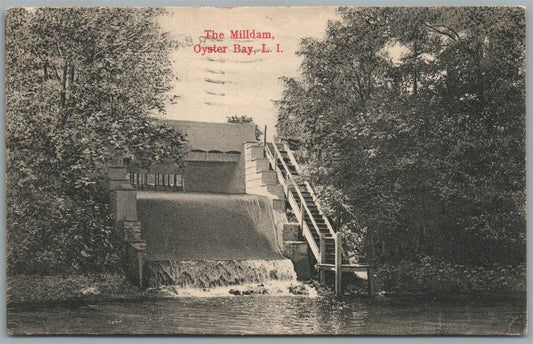 OYSTER BAY LONG ISLAND NY MILLDAM ANTIQUE POSTCARD