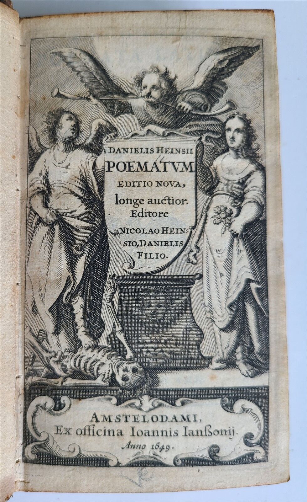 1649 POETRY LATIN & GREEK by Daniel Heinsius antique Poemata Latina et Graeca