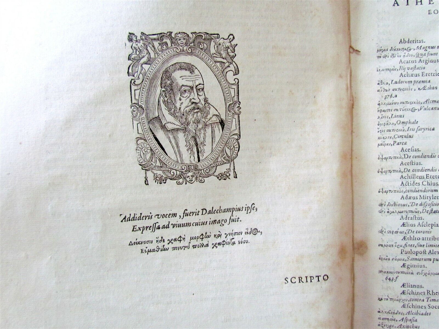 1612 DEIPNOSOPHISTAE GREEK LATIN antique FOLIO Banquet of Learned COOKBOOK RARE