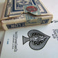 BICYCLE PINOCHLE ANTIQUE PLAYING CARDS w/ BOX & TAX STAMP