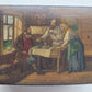 RUSSIAN ANTIQUE LACQUER BOX HAND PAINTED VINTAGE COUNTRY GENRE SCENE