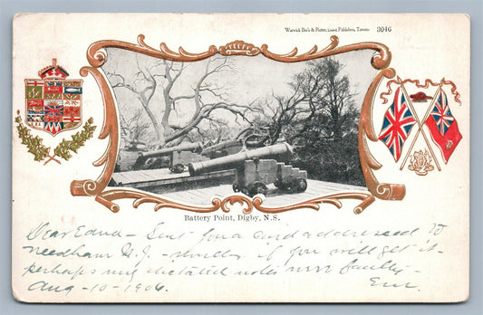 DIGBY NS CANADA BATTERY POINT ANTIQUE POSTCARD