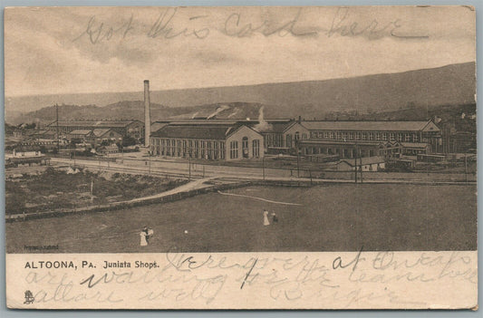 ALTOONA PA JUNIATA SHOPS ANTIQUE POSTCARD