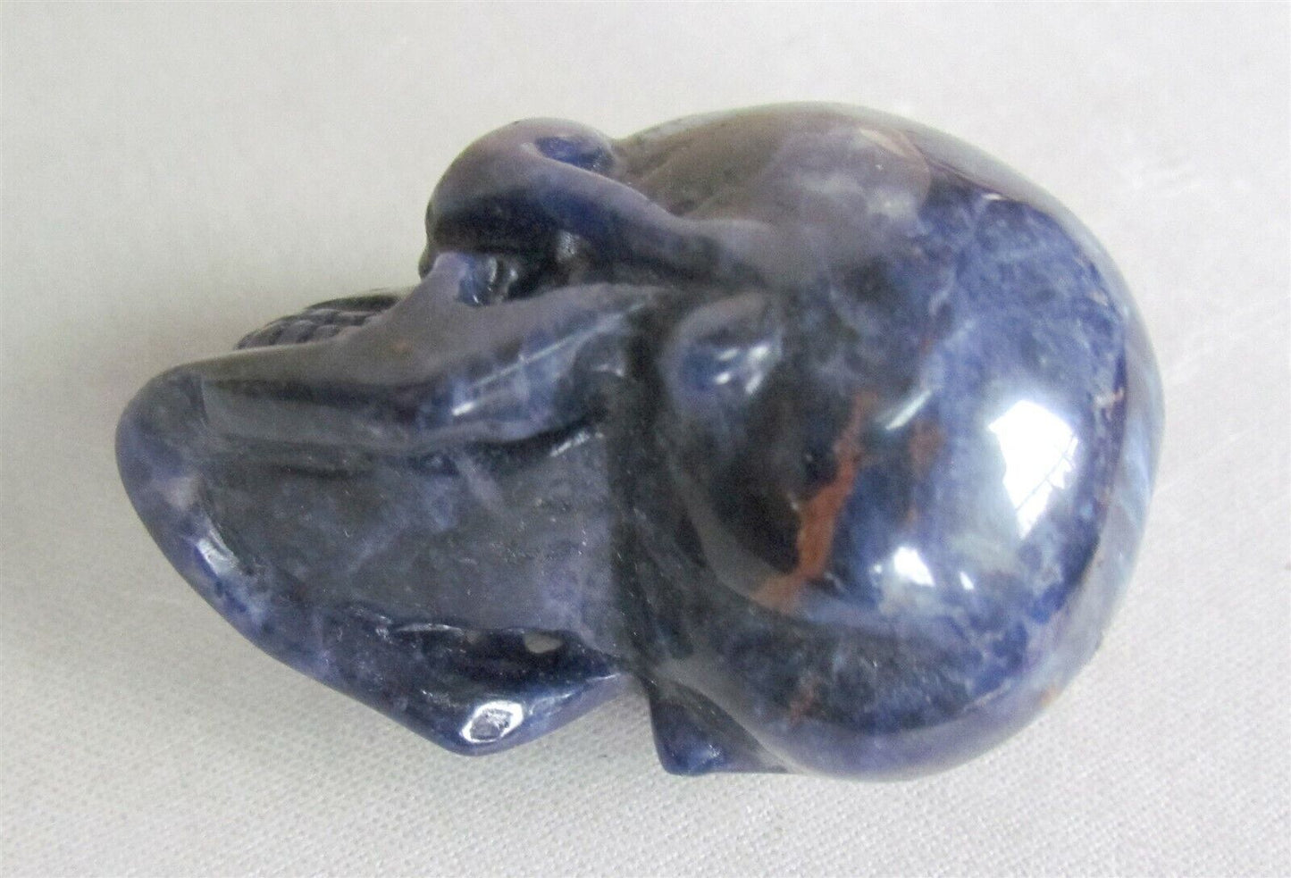 SKULL HAND CARVED OF LAPIS vintage carving